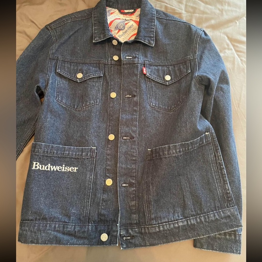 Brand new authentic Budweiser denim jacket - small/ medium